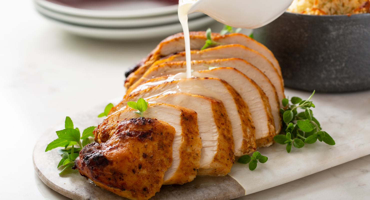 Sliced turkey breast