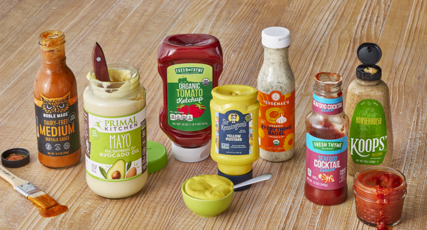 Condiments on a table: feature1_2