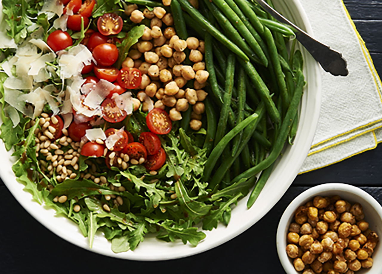 Green Bean and Crispy Chickpea Salad