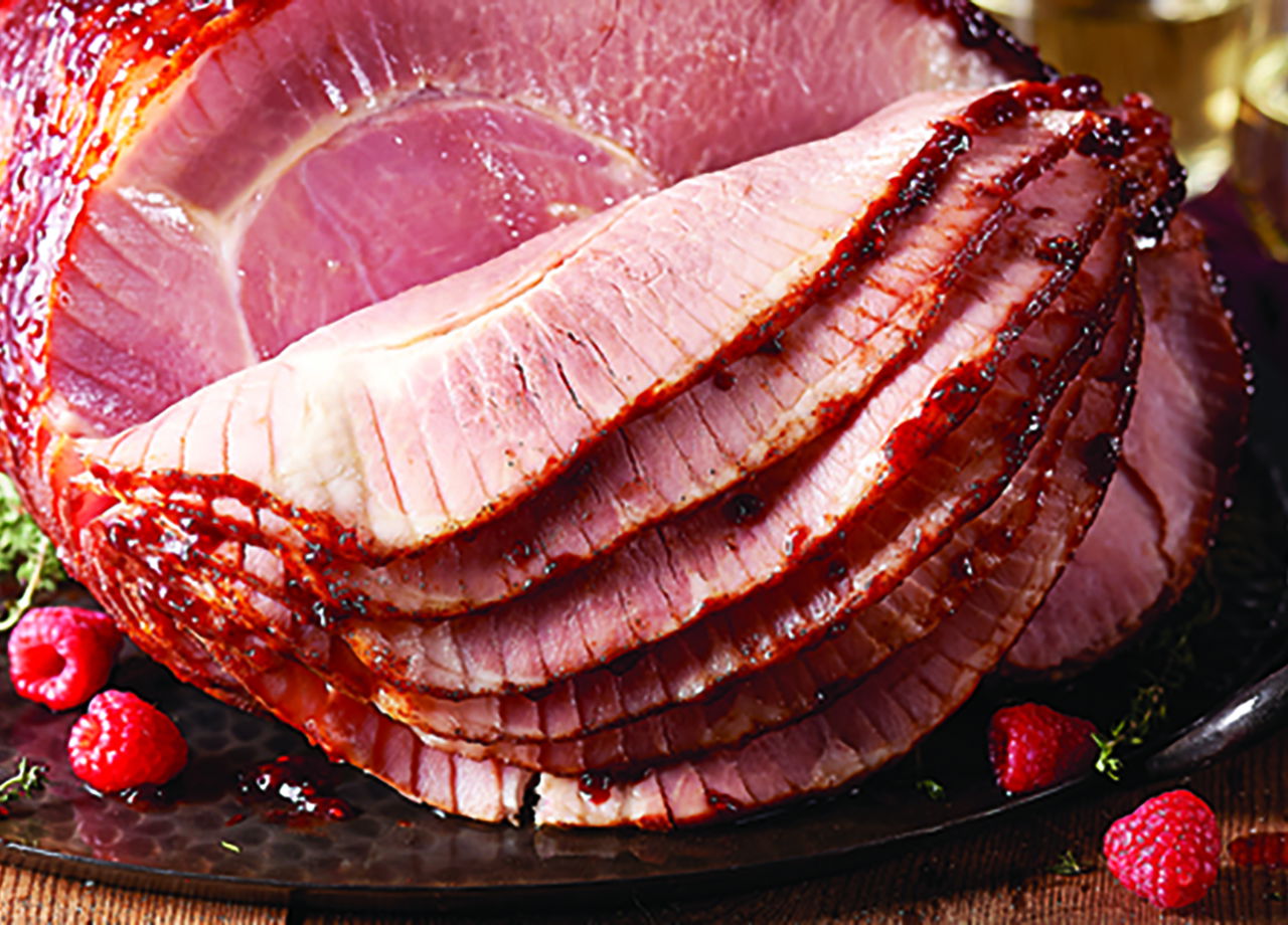Raspberry-Glazed Spiral Ham