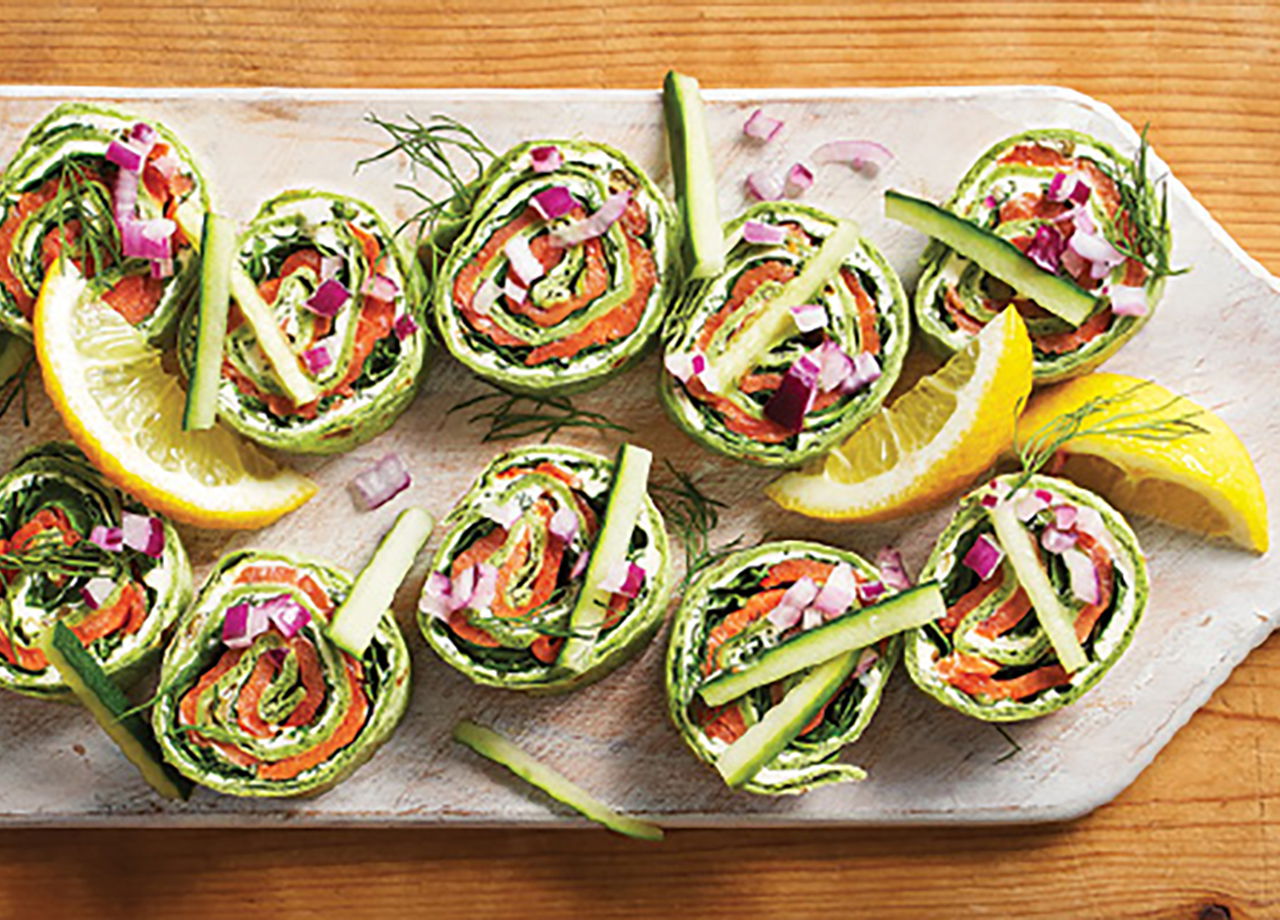 Smoked Regal Salmon Pinwheels