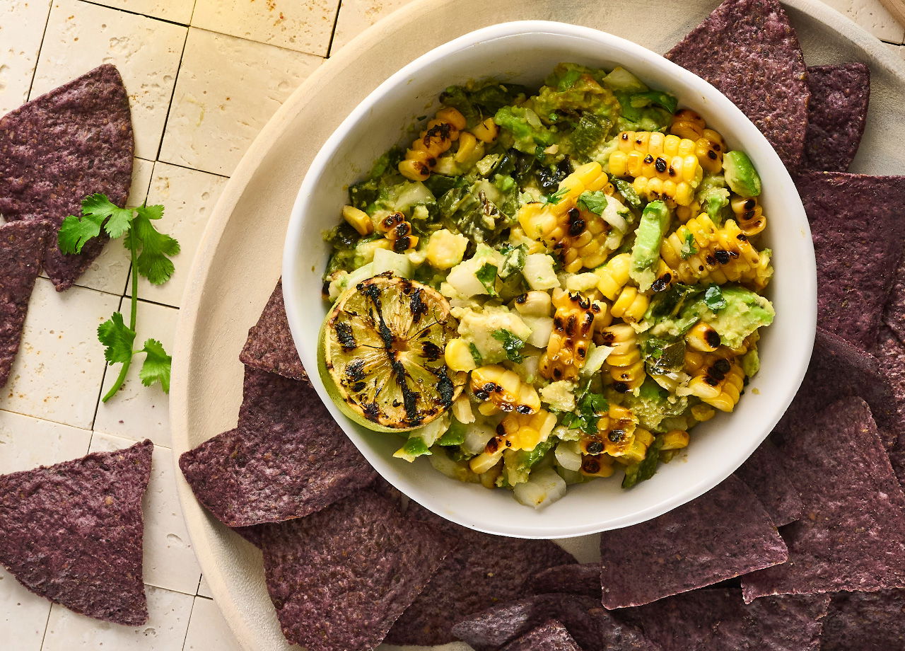 Spicy Grilled Sweet Corn Guacamole 