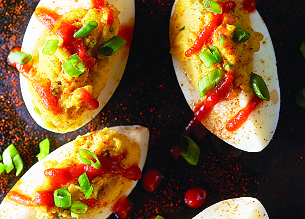 Sriracha Deviled Eggs