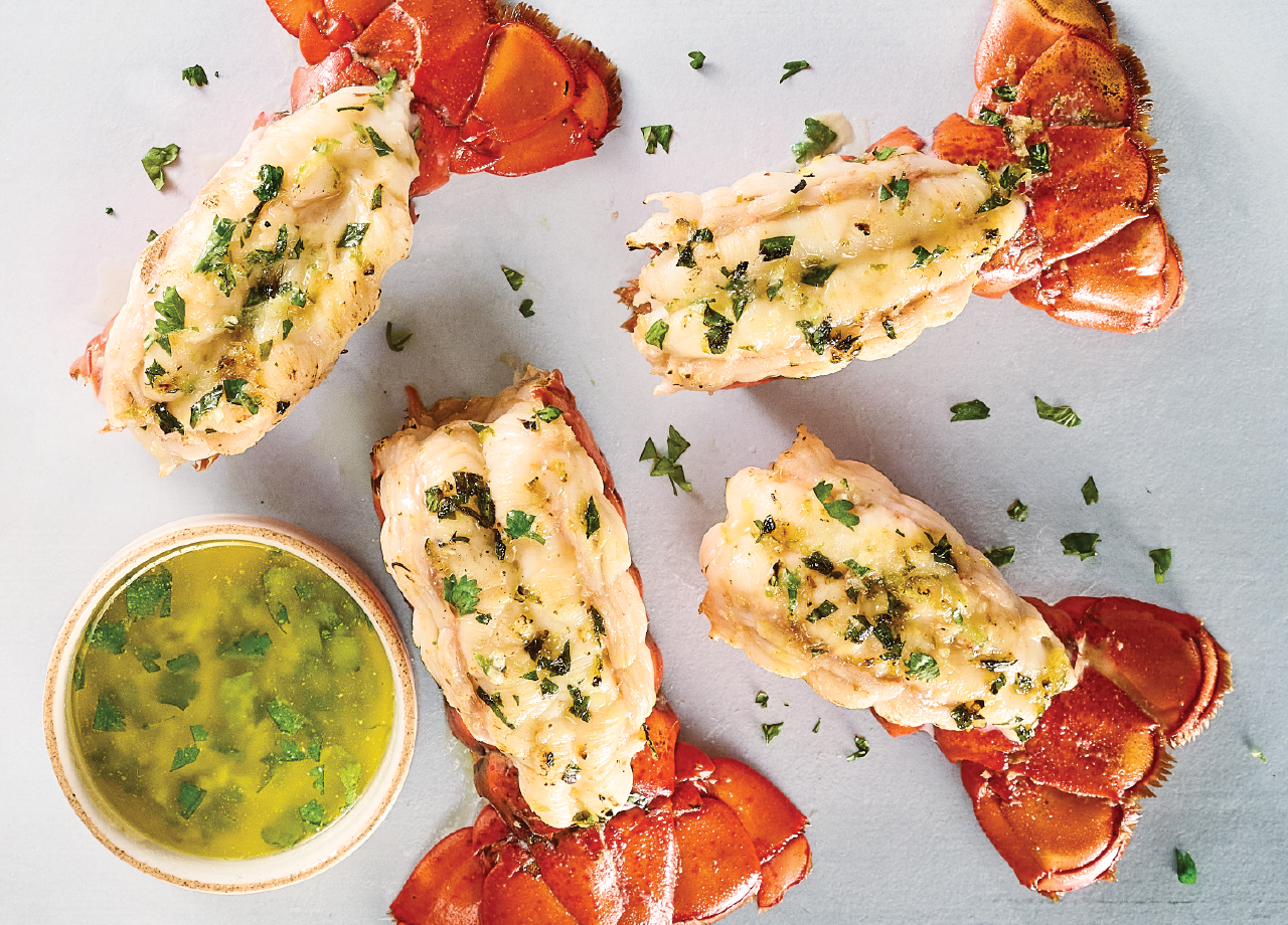 Broiled Lemongrass-Lime Lobster Tails