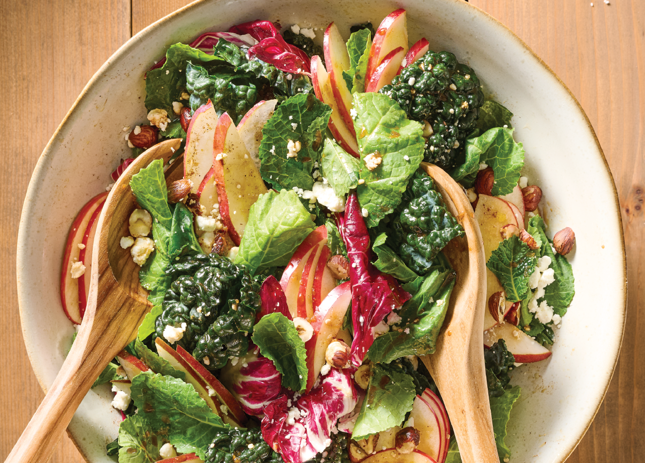 Kale Salad with Cinnamon-Date Vinaigrette