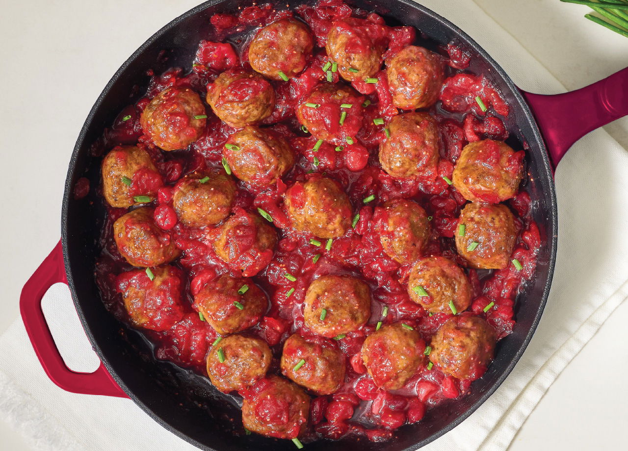 Sticky Cranberry Marmalade Meatballs